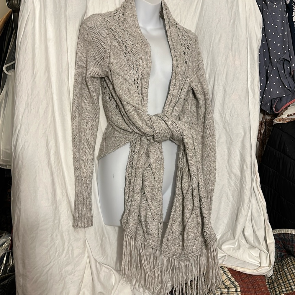 S sweater cropped scarf sweater top